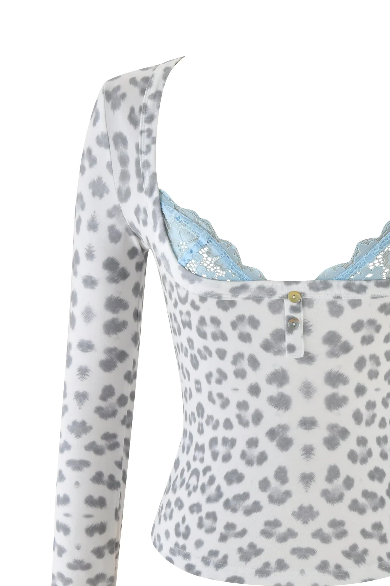 PIPPA TOP - SNOW LEOPARD : WINTER WILD CARD