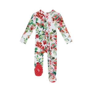 Posh Peanut Baby Footie Ruffled Zippered One Piece in Beatrix
