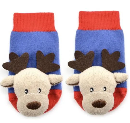 Reindeer Boogie Toes Rattle Socks for Babies