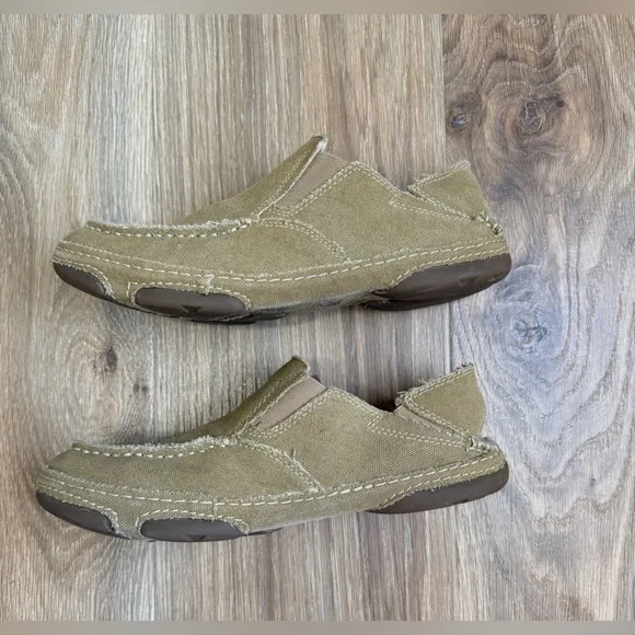 RR3025: MEN'S TONY LAMA CASUAL SHOES - CANVAS WINTER WHEAT Size 10 EUC