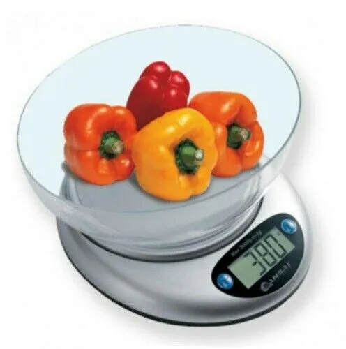 Sansai Electronic Digital Kitchen Scale w/ Bowl- Automatic Shut Off/ Measuring