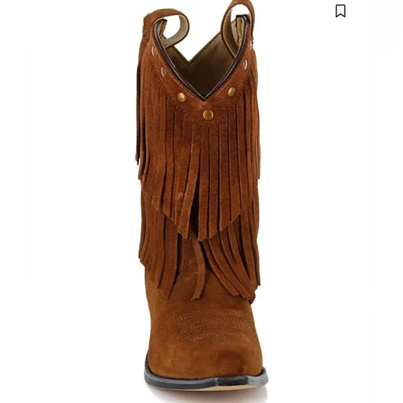 Shyanne Girl’s' Fringe Snip Toe Western Cowboy Boots size 1
