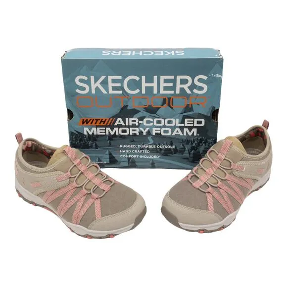 Skechers Dark Taupe Pink Sneaker Seager Hiker Slip On Vegan 6.5