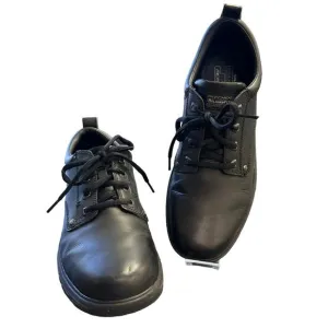 Skechers Rilar Lace Up Plain Toe Casual Shoes Size 12 Black Relaxed Fit