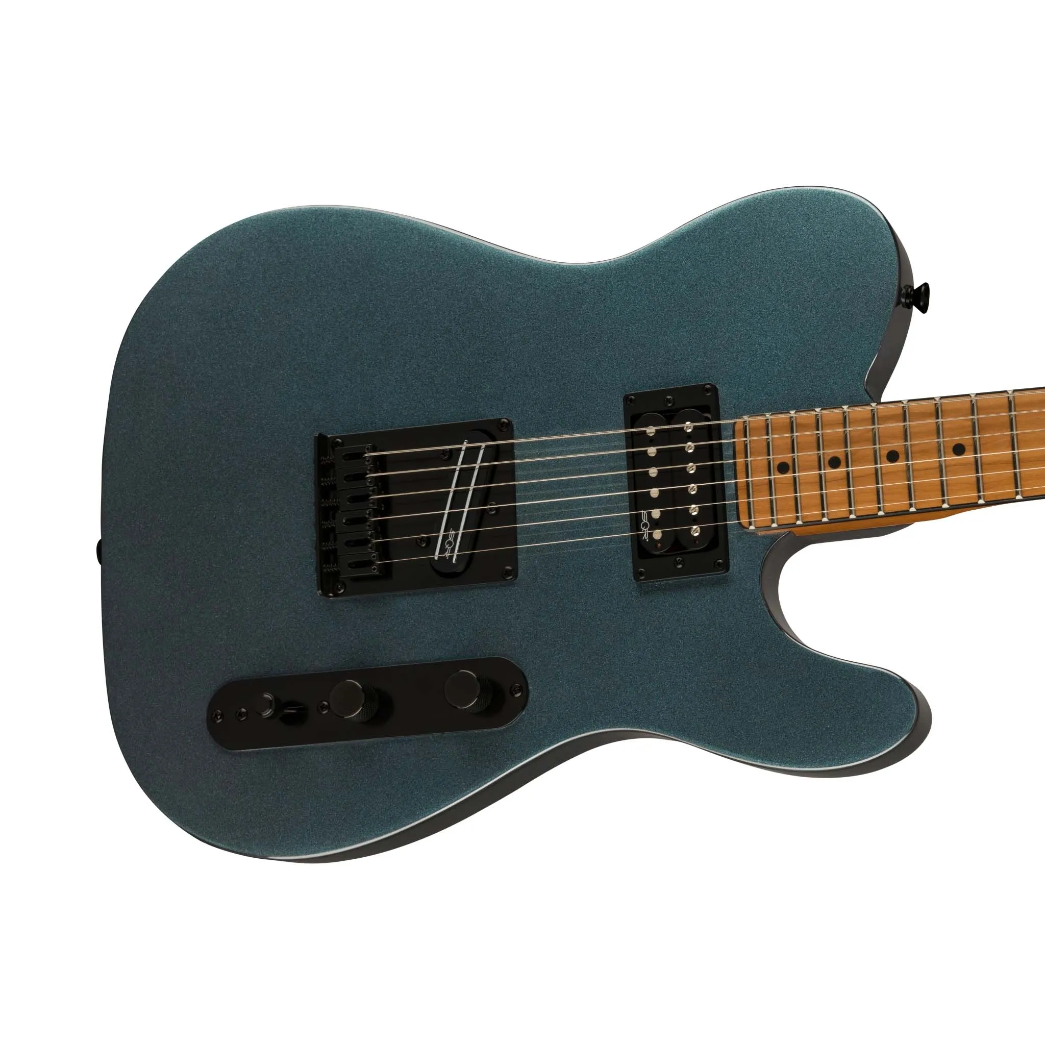 Squier Contemporary Telecaster Electric Guitar, Roasted Maple FB, Gunmetal Metallic