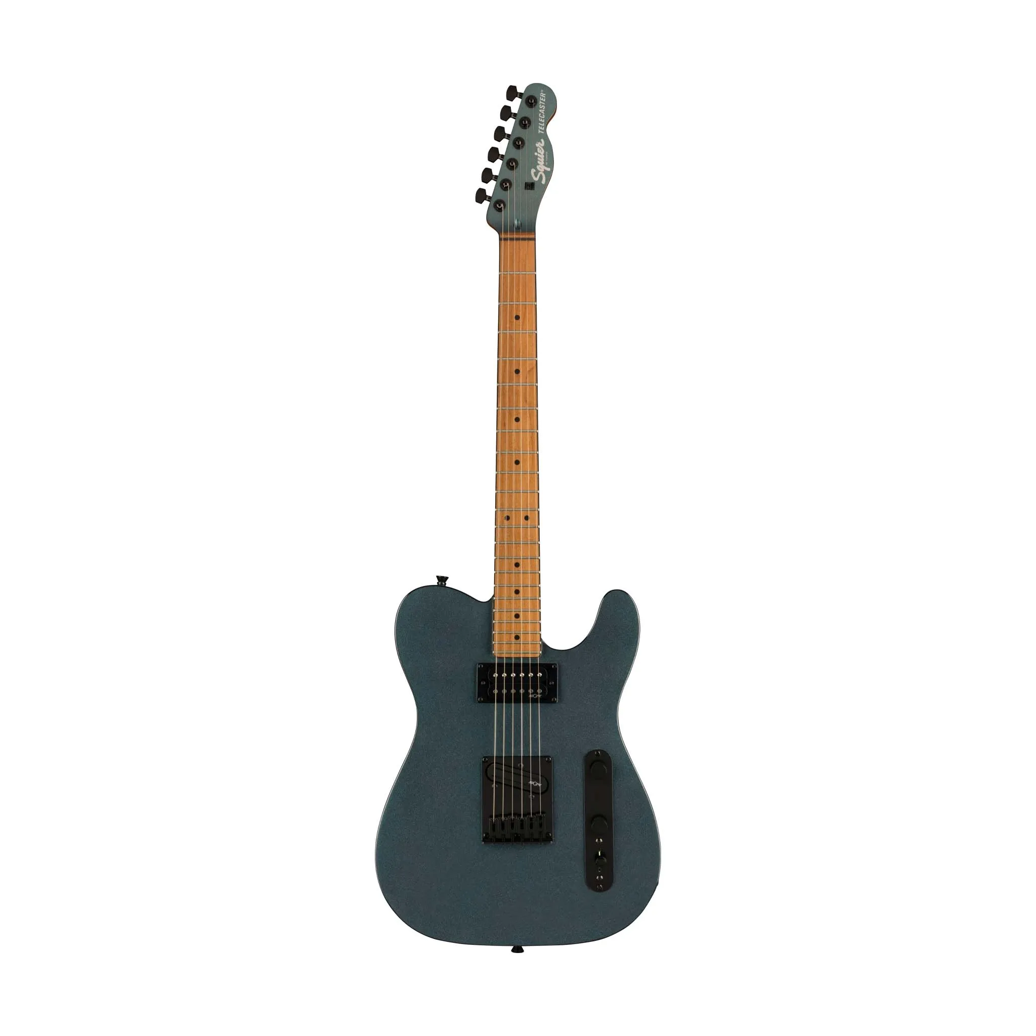 Squier Contemporary Telecaster Electric Guitar, Roasted Maple FB, Gunmetal Metallic