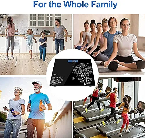 Zanic - India Thick Tempered Glass Lcd Display Digital Weighing Machine, Weight Machine For Human Body Digital Weighing Scale, Weight Scale,weighing machine (Hexa) (Flower)