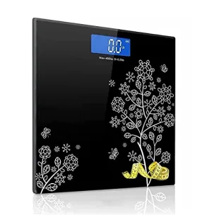 Zanic - India Thick Tempered Glass Lcd Display Digital Weighing Machine, Weight Machine For Human Body Digital Weighing Scale, Weight Scale,weighing machine (Hexa) (Flower)